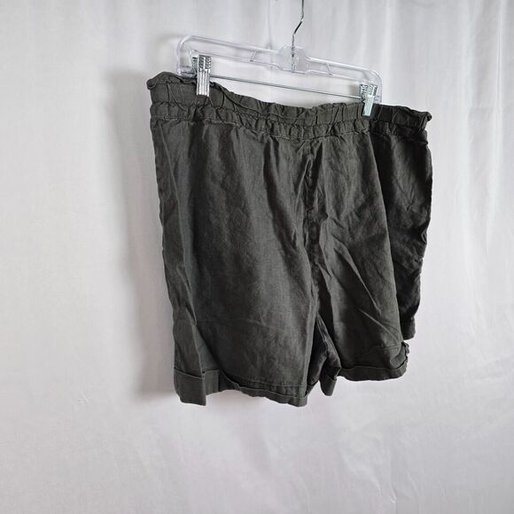 INC International Concepts Shorts Women's XXL Olive Green Casual Cargo Like Cuff - Picture 9 of 11